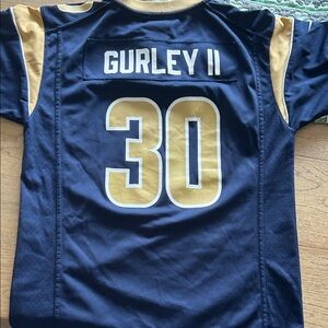 Nike Rams Navy and Gold #30 Football Jersey